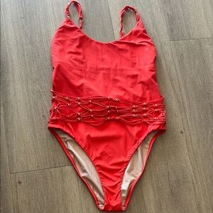 Anthropologie PQ Swim Macramé One-Piece Swimsuit – Size M/L